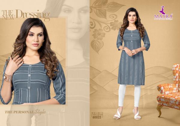 Mayra Megha Fancy Wear Rayon Designer Kurti Collection